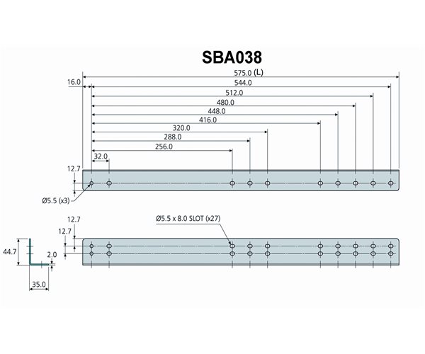 Accuride 635 Plattformwinkelsatz für 5321/5321EC slide 2